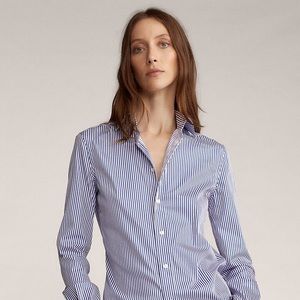 women’s Polo Ralph Lauren button down oxford style striped blouse NWT